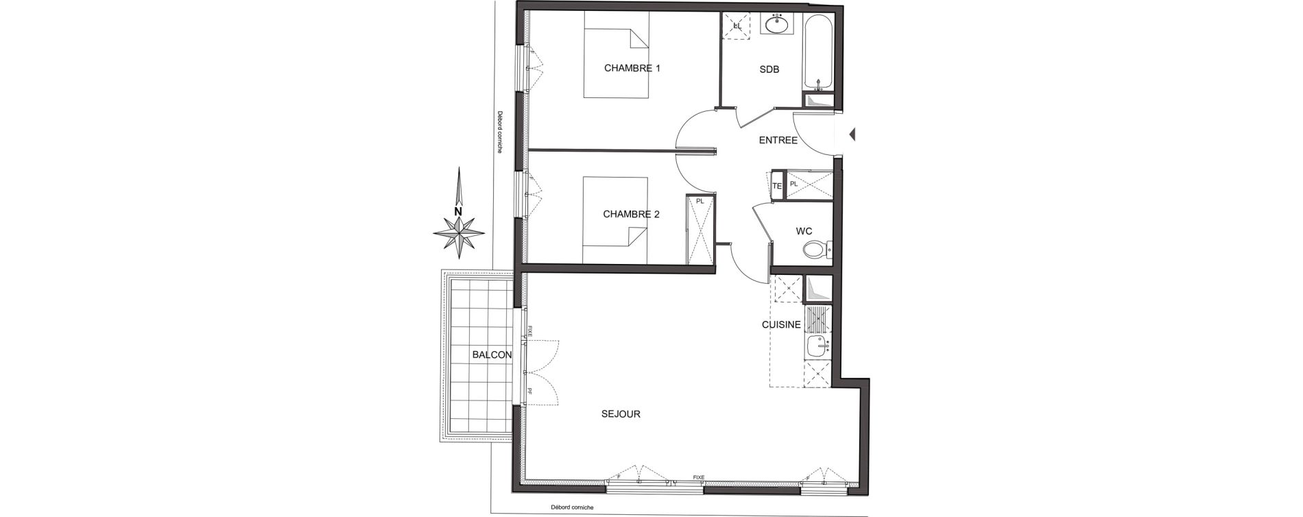 Appartement T3 de 66,50 m2 &agrave; Chelles Centre