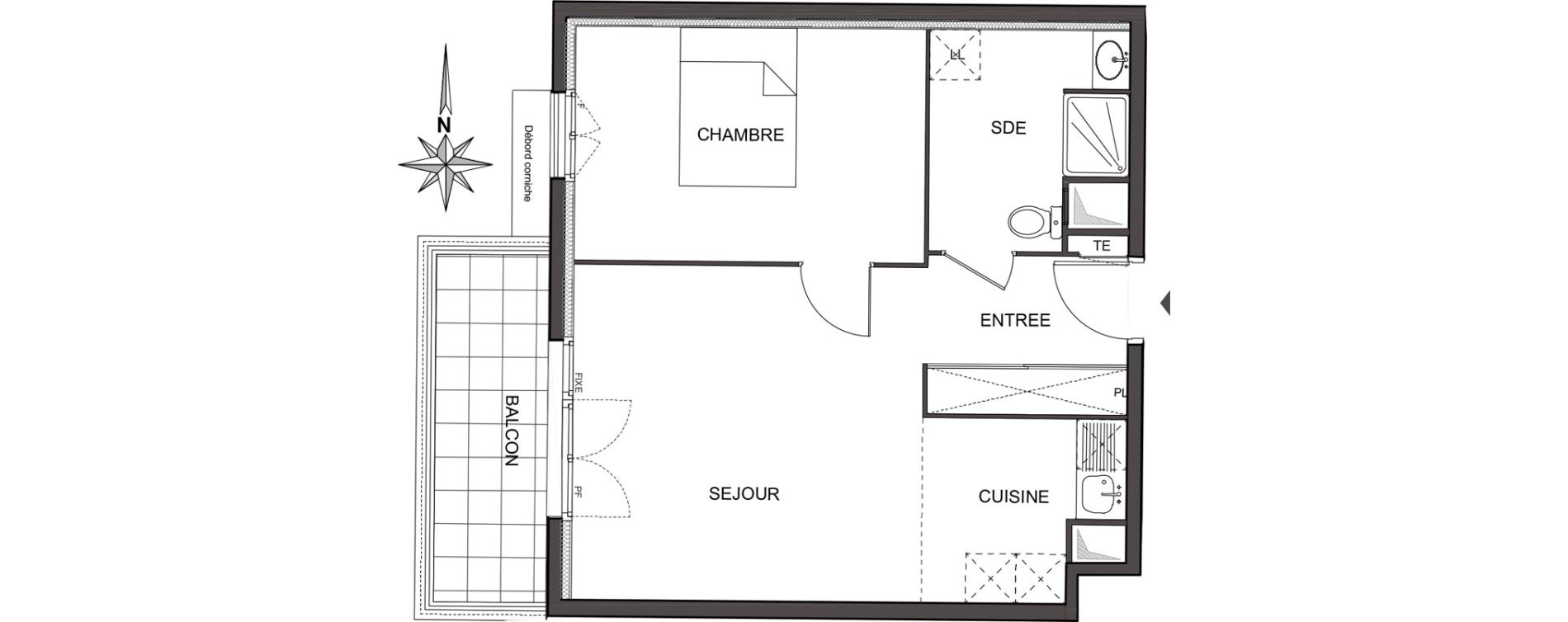 Appartement T2 de 43,50 m2 &agrave; Chelles Centre