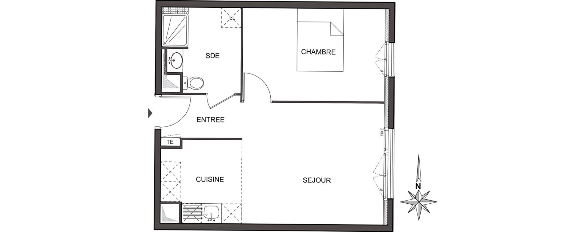 Appartement T2 de 42,00 m2 &agrave; Chelles Centre