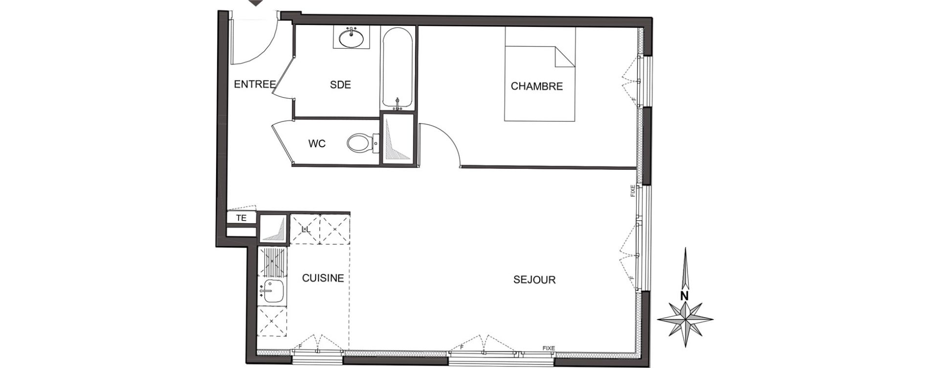 Appartement T2 de 49,50 m2 &agrave; Chelles Centre