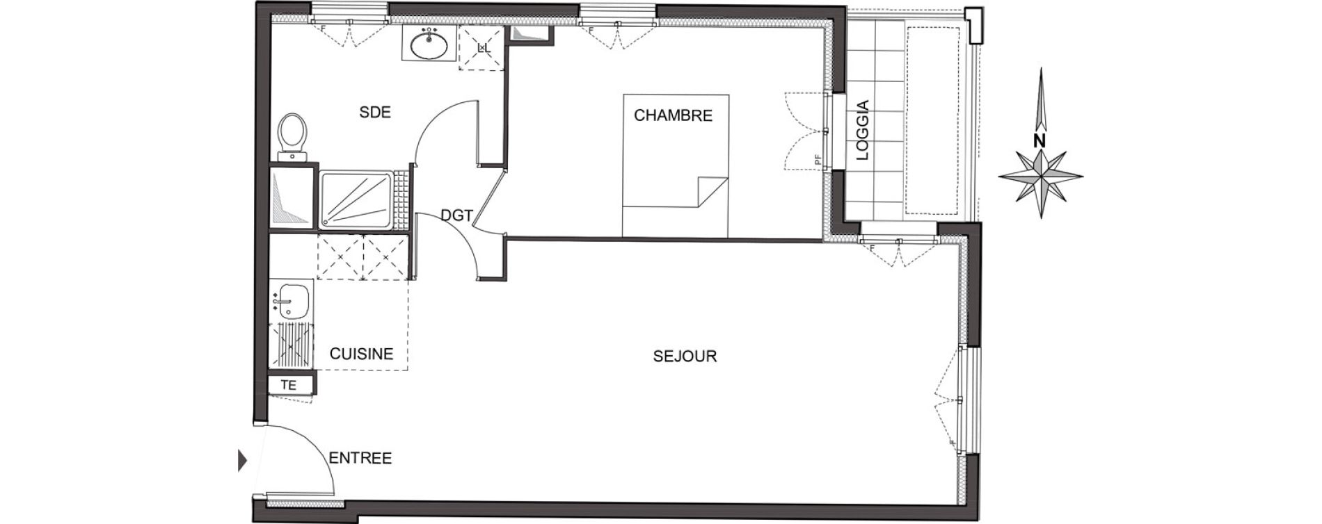 Appartement T2 de 51,00 m2 &agrave; Chelles Centre