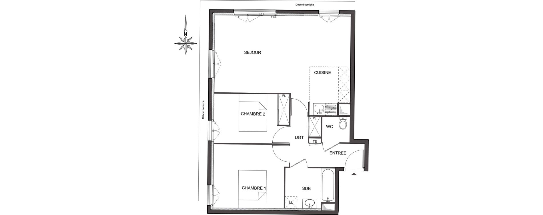 Appartement T3 de 63,50 m2 &agrave; Chelles Centre