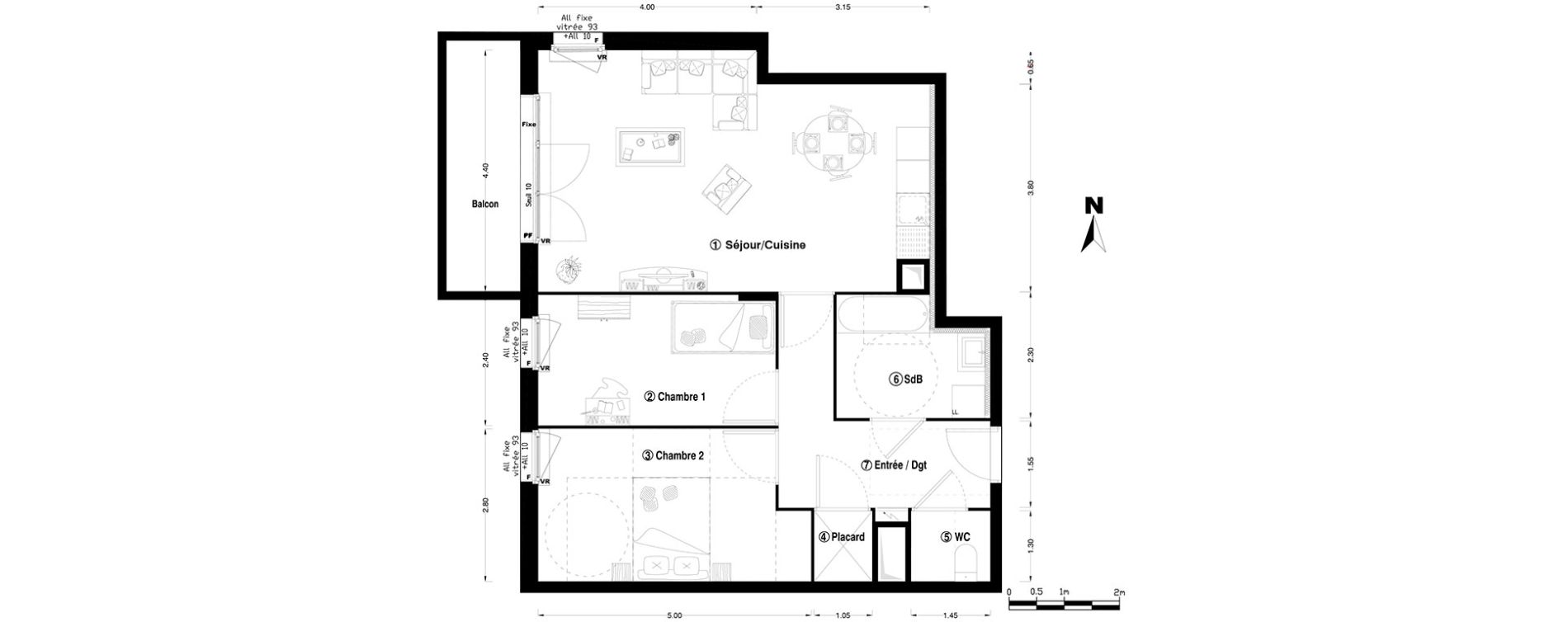 Appartement T3 de 69,75 m2 &agrave; Chelles Centre