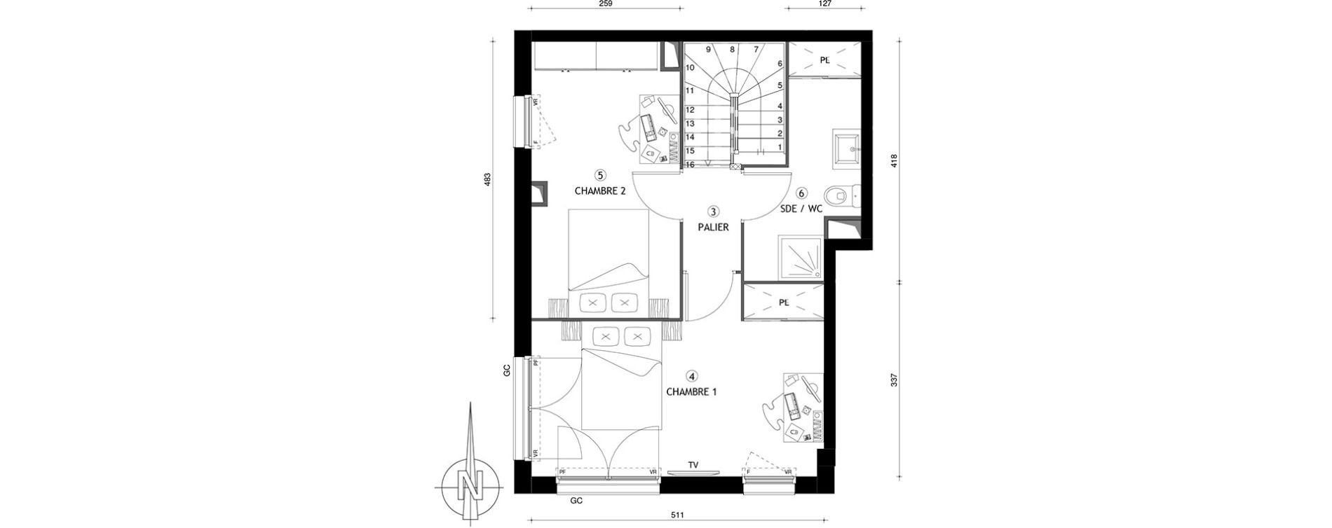 Appartement T4 de 91,30 m2 &agrave; Chelles Centre