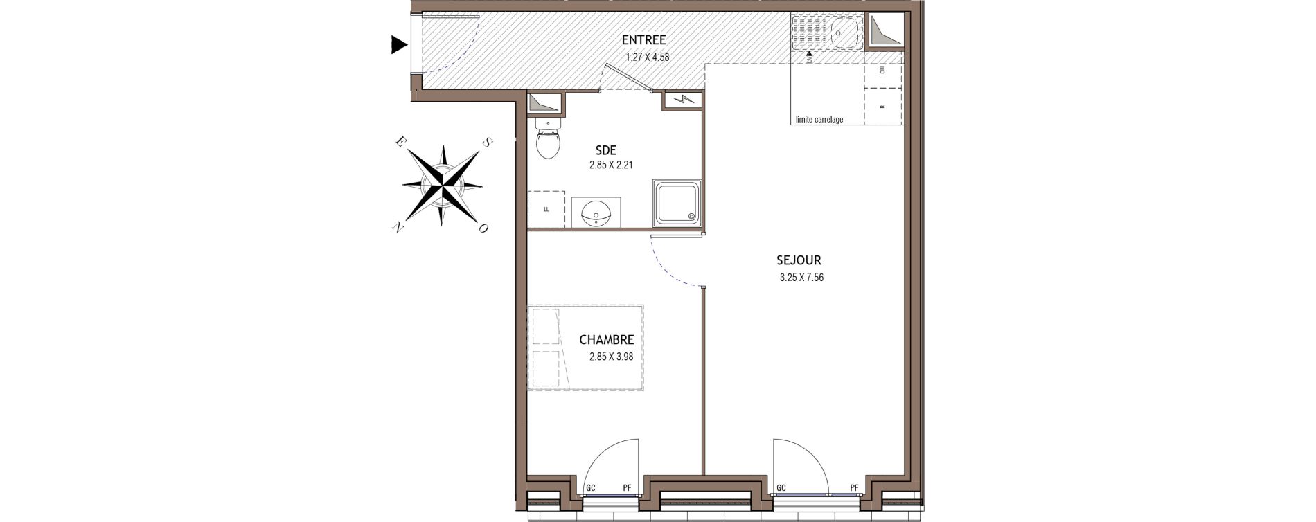 Appartement T2 de 47,97 m2 à Chelles Centre