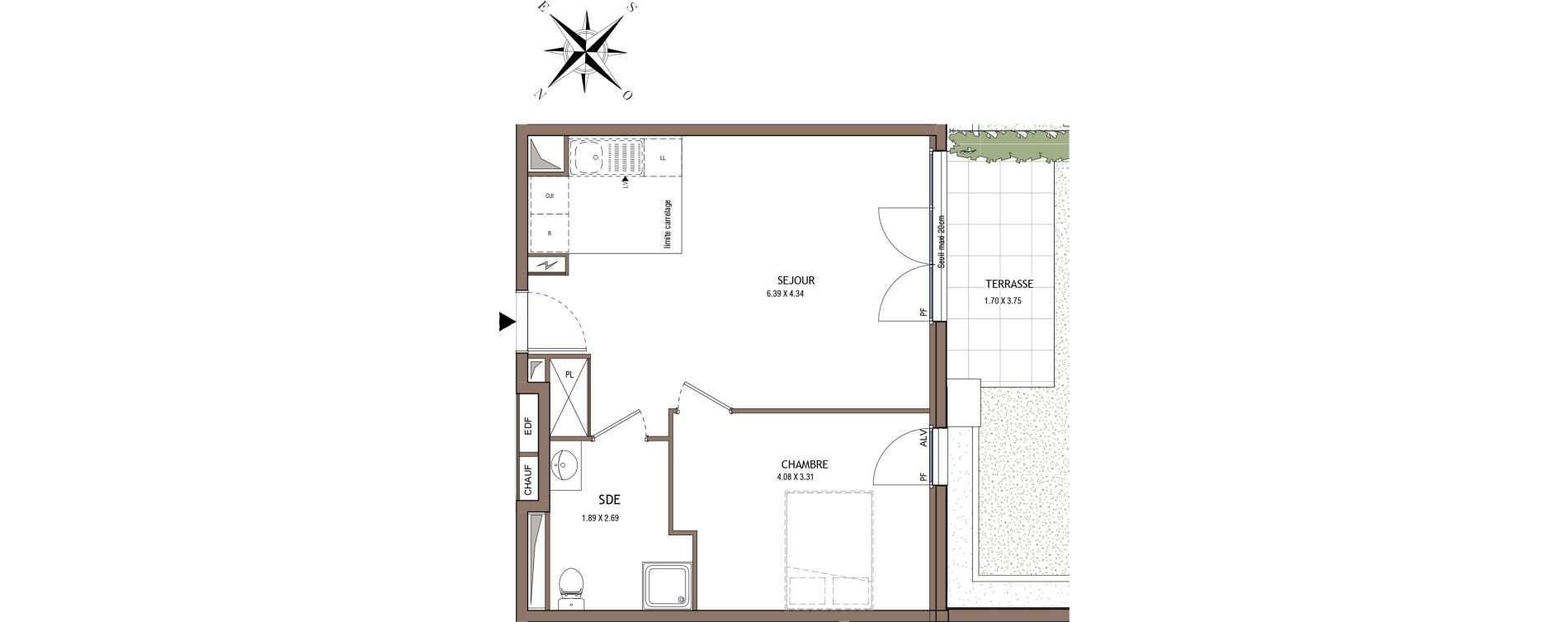 Appartement T2 de 45,50 m2 à Chelles Centre