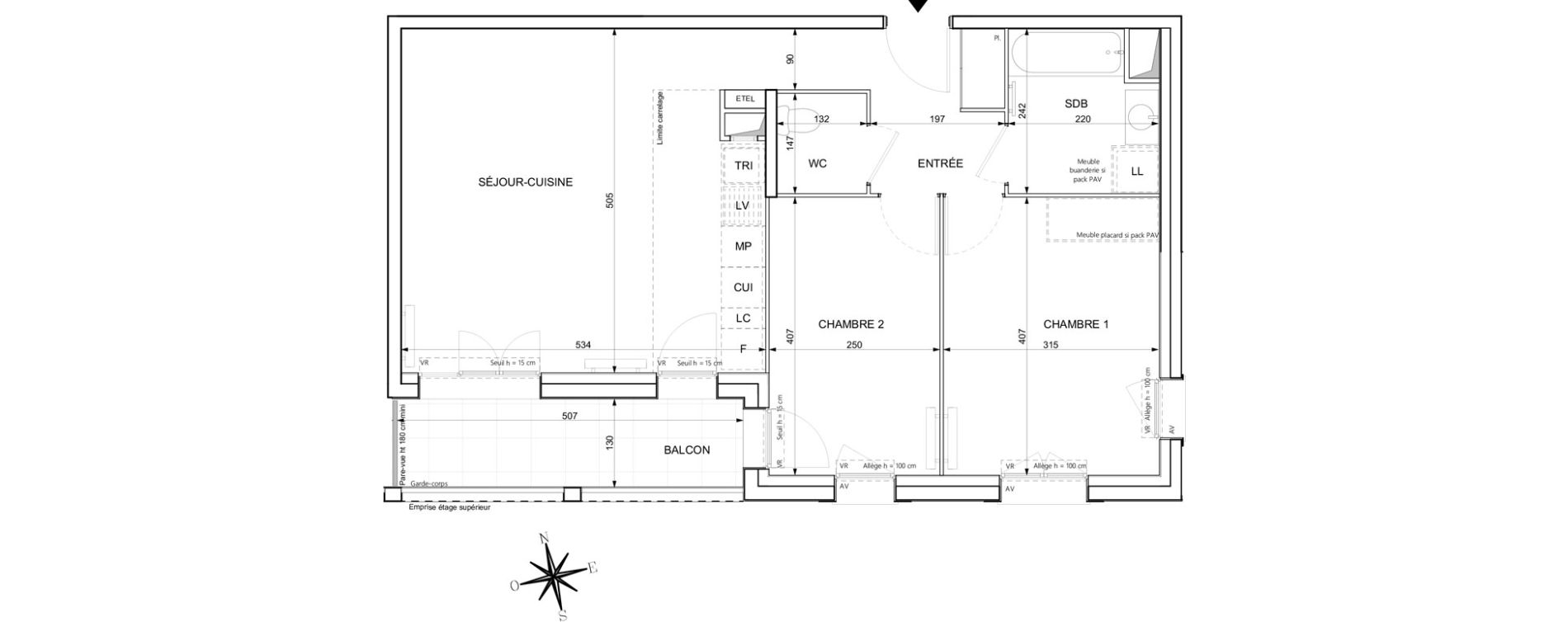 Appartement T3 de 62,50 m2 &agrave; Chessy Centre