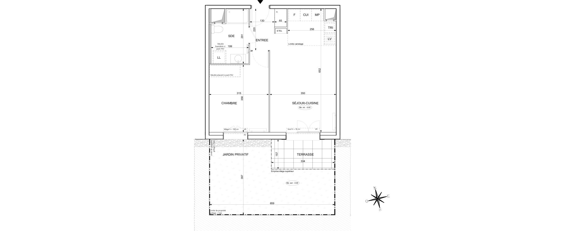 Appartement T2 de 41,54 m2 &agrave; Chessy Centre