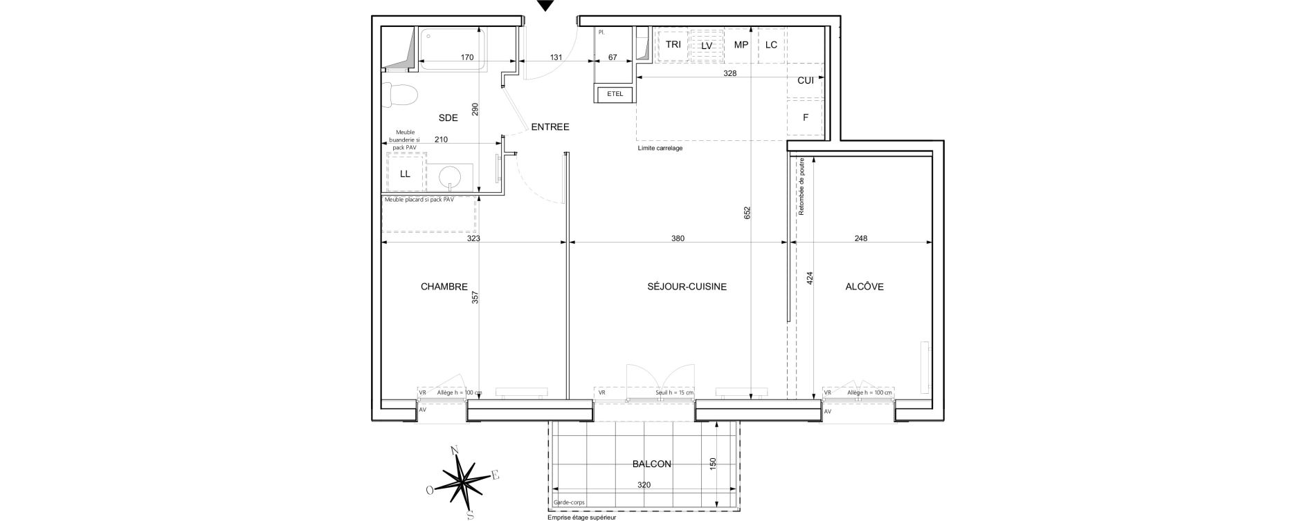 Appartement T2 de 56,50 m2 &agrave; Chessy Centre
