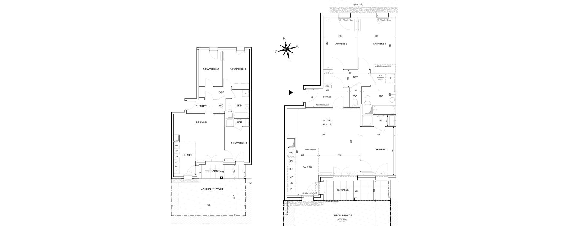 Appartement T4 de 79,89 m2 &agrave; Chessy Centre