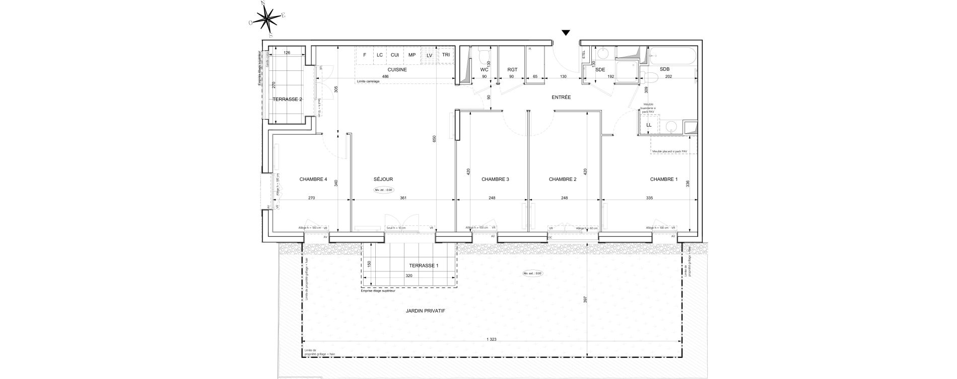 Appartement T5 de 87,69 m2 &agrave; Chessy Centre