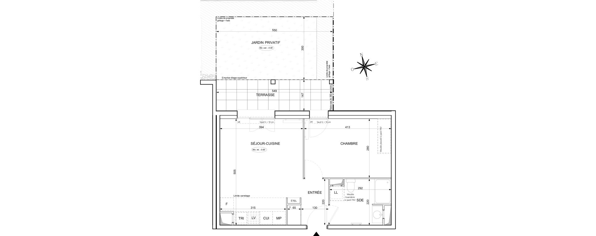Appartement T2 de 39,16 m2 &agrave; Chessy Centre