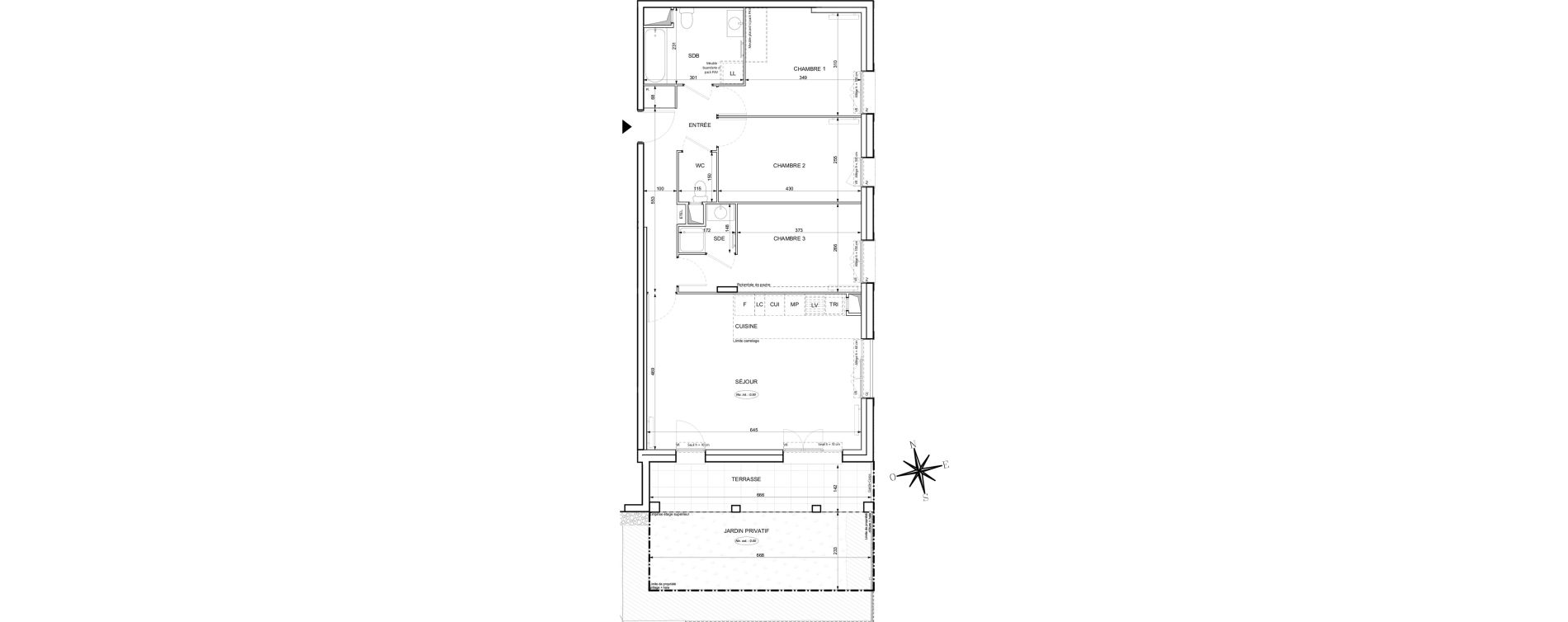 Appartement T4 de 83,05 m2 &agrave; Chessy Centre