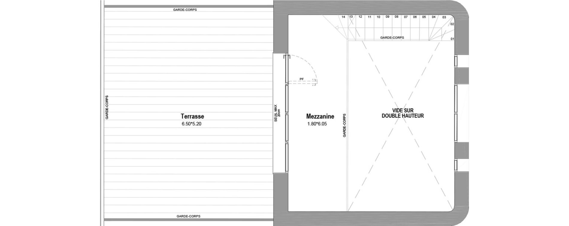 Duplex T5 de 116,46 m2 &agrave; Chessy Centre