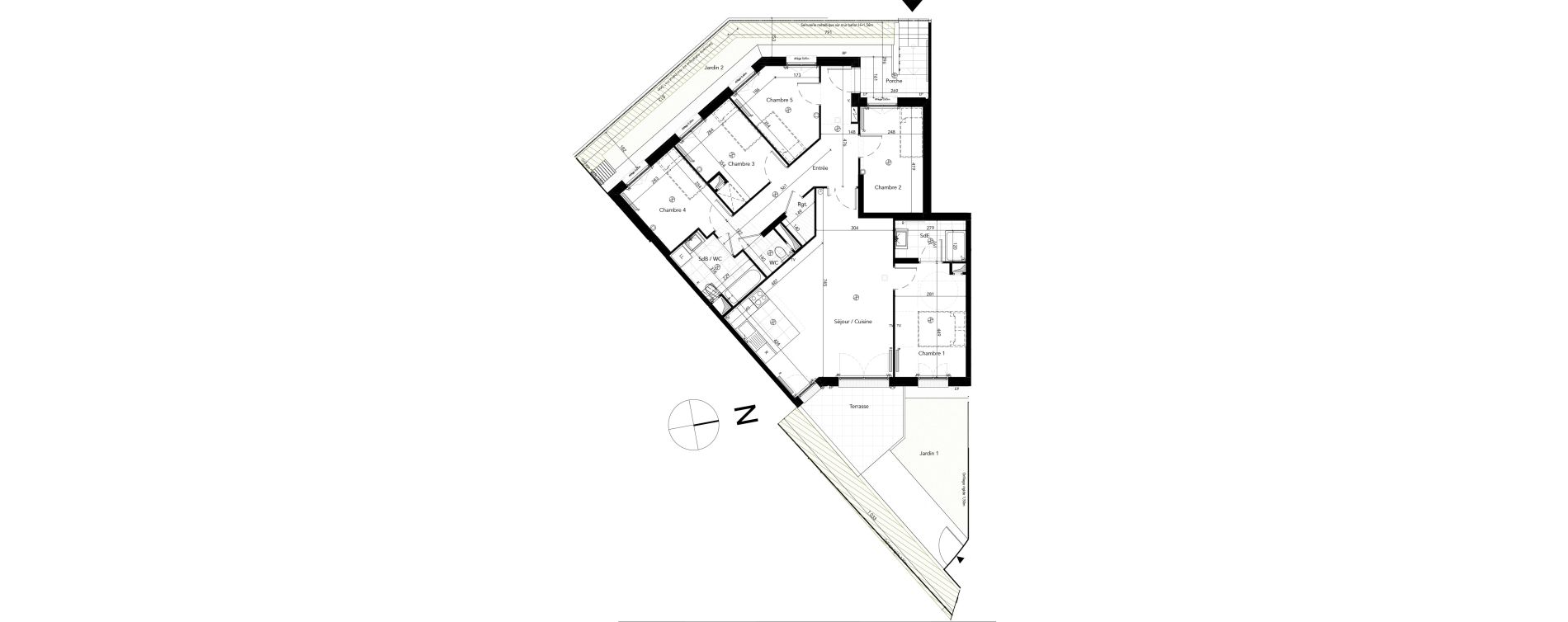 Appartement T6 de 110,97 m2 &agrave; Chessy Les studios et congr&egrave;s