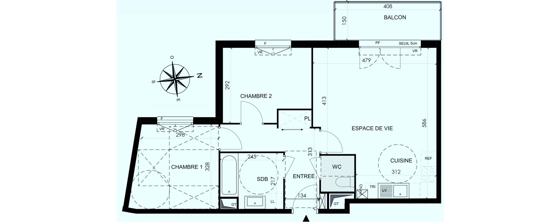 Appartement T3 de 59,23 m2 &agrave; Claye-Souilly Bois des granges