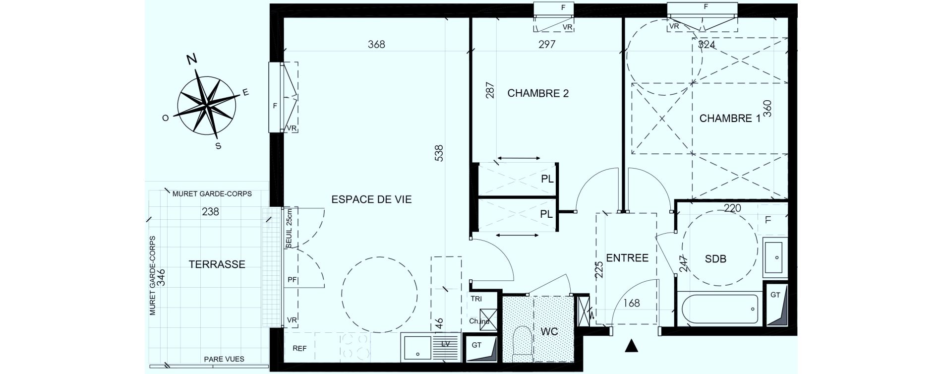 Appartement T3 de 62,80 m2 &agrave; Claye-Souilly Bois des granges
