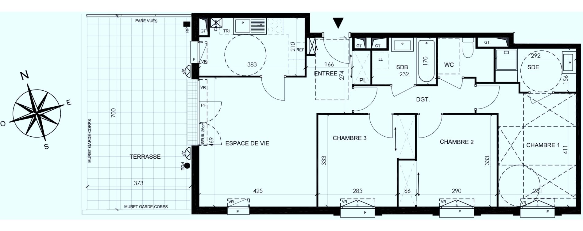 Appartement T4 de 81,59 m2 &agrave; Claye-Souilly Bois des granges