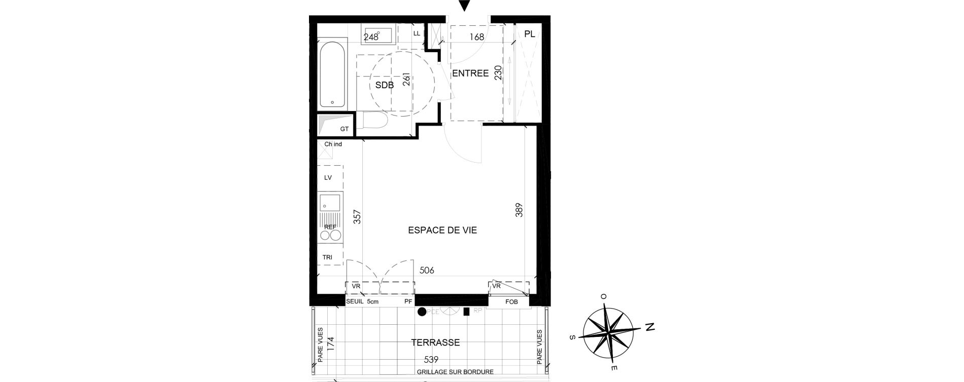 Appartement T1 de 30,79 m2 &agrave; Claye-Souilly Bois des granges