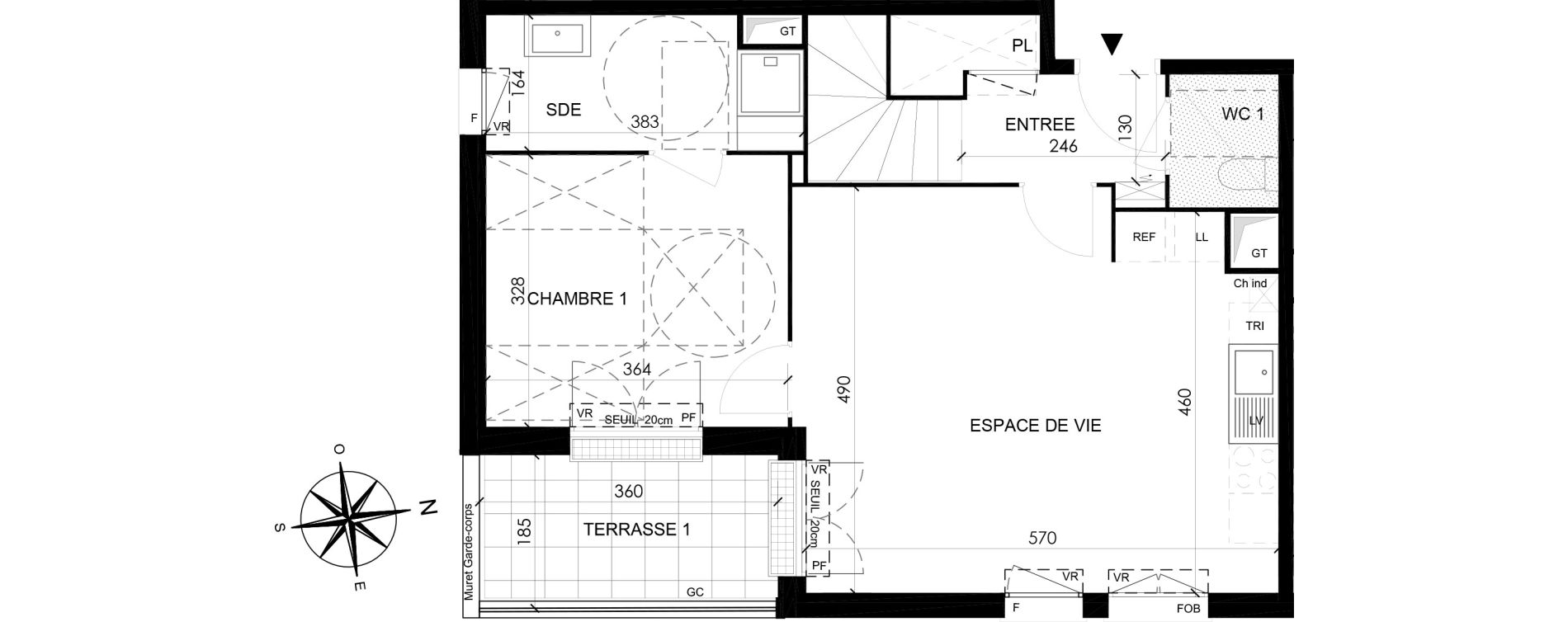 Duplex T4 de 85,59 m2 &agrave; Claye-Souilly Bois des granges