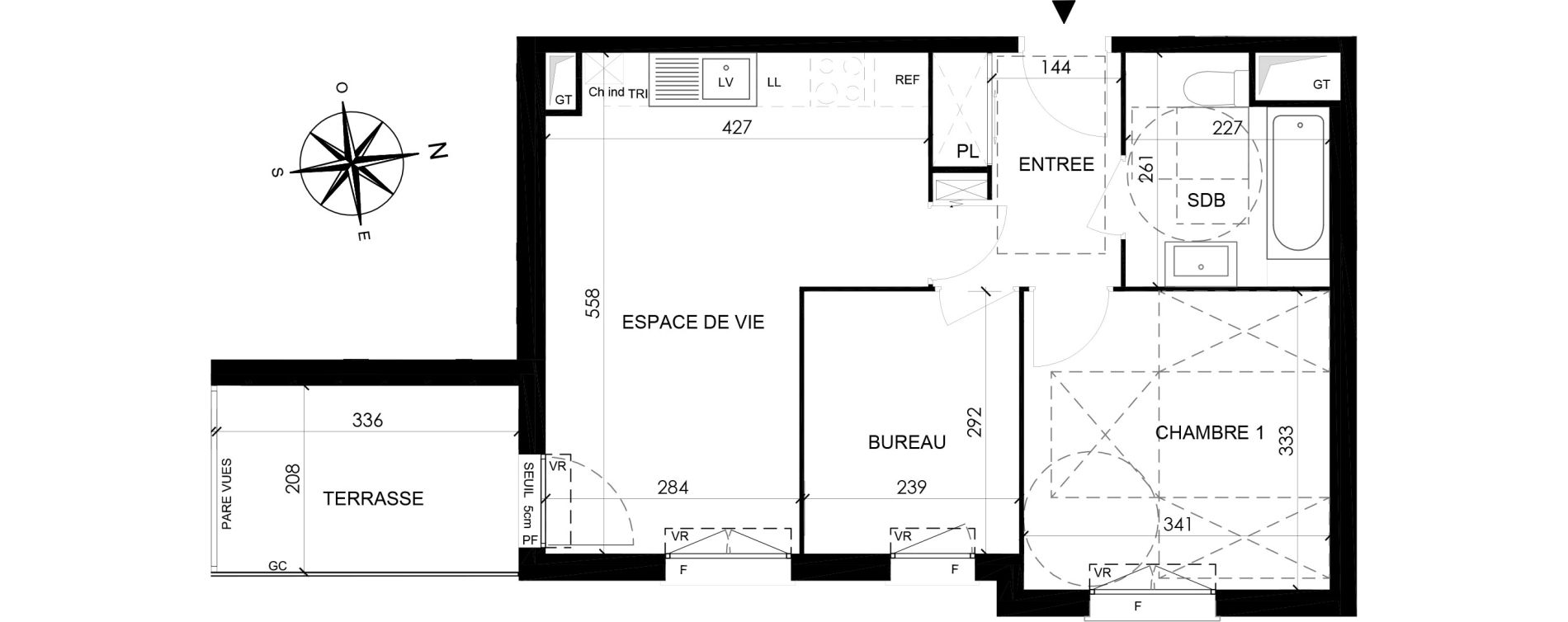 Appartement T3 de 48,23 m2 &agrave; Claye-Souilly Bois des granges