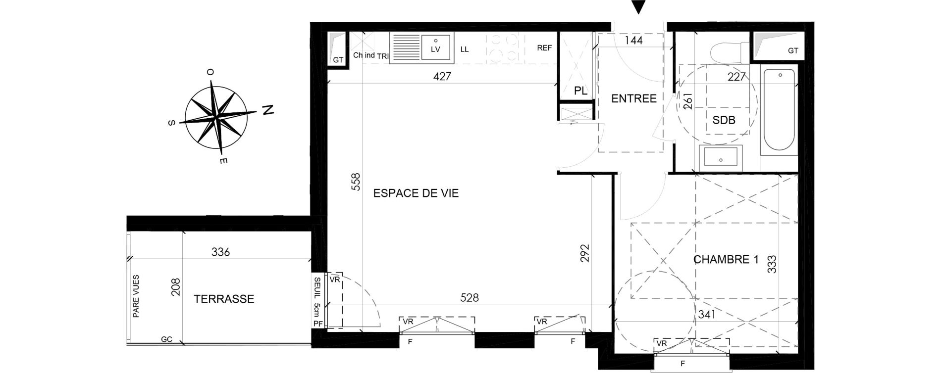 Appartement T3 de 48,23 m2 &agrave; Claye-Souilly Bois des granges