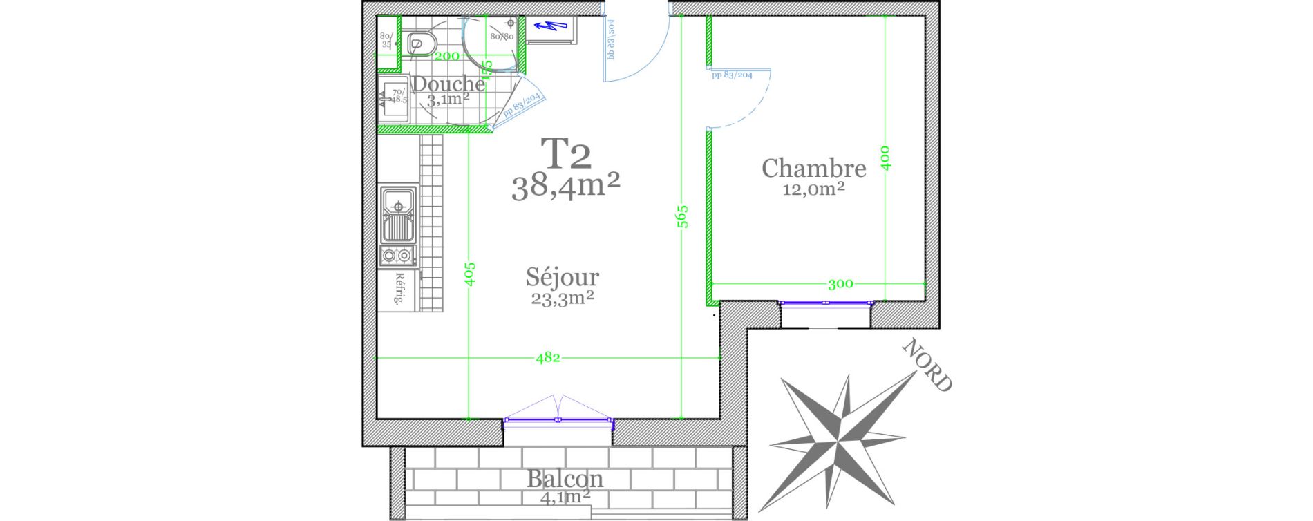 Appartement T2 de 38,40 m2 &agrave; Claye-Souilly Centre