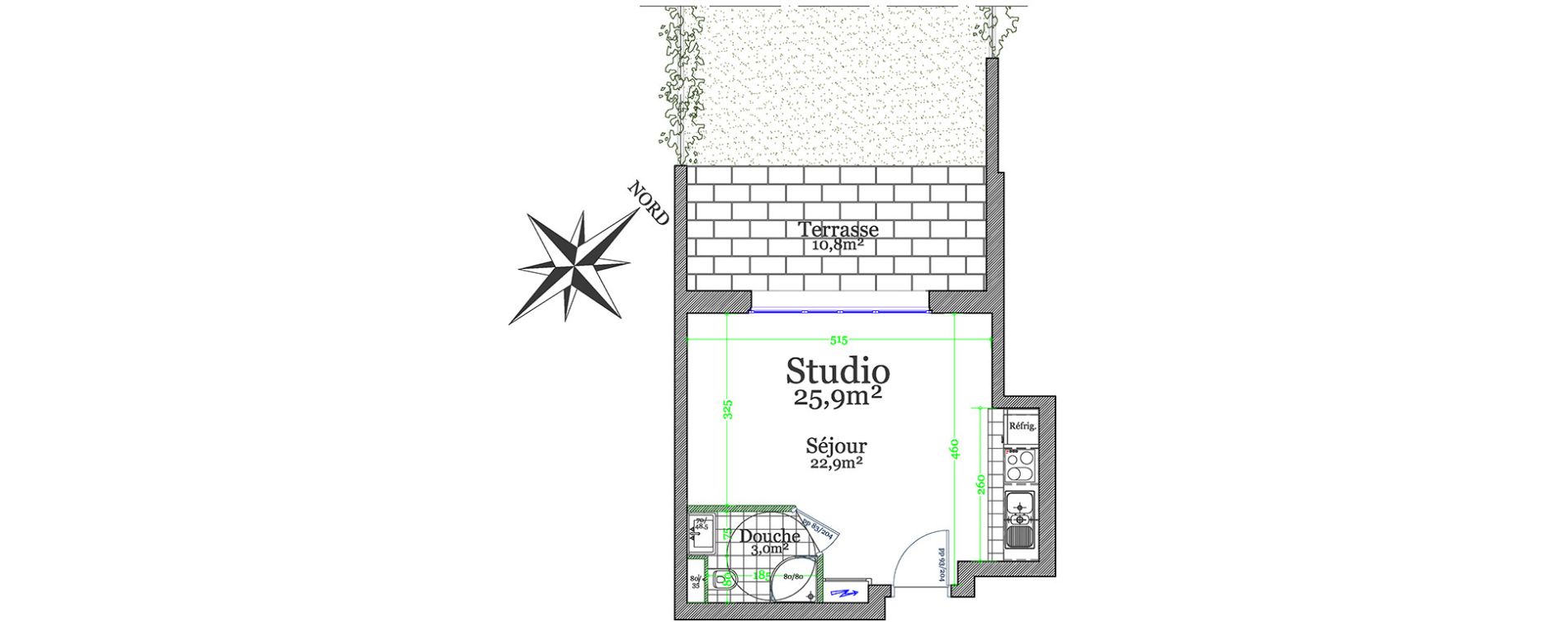 Studio de 25,90 m2 &agrave; Claye-Souilly Centre