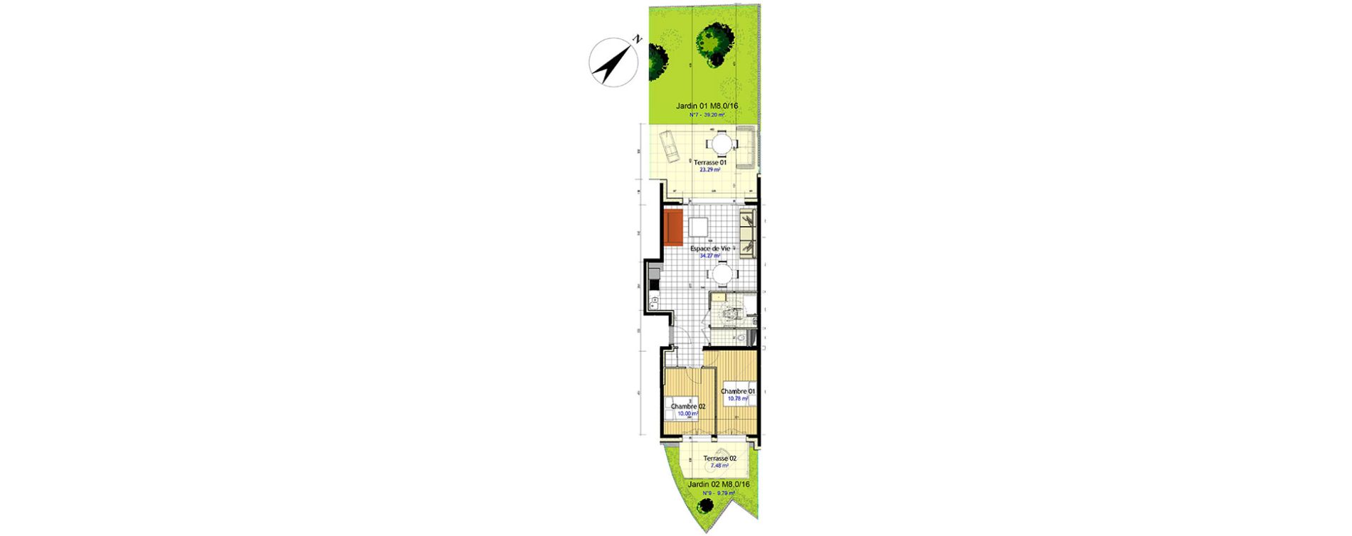 Appartement T3 de 61,65 m2 &agrave; Claye-Souilly Centre