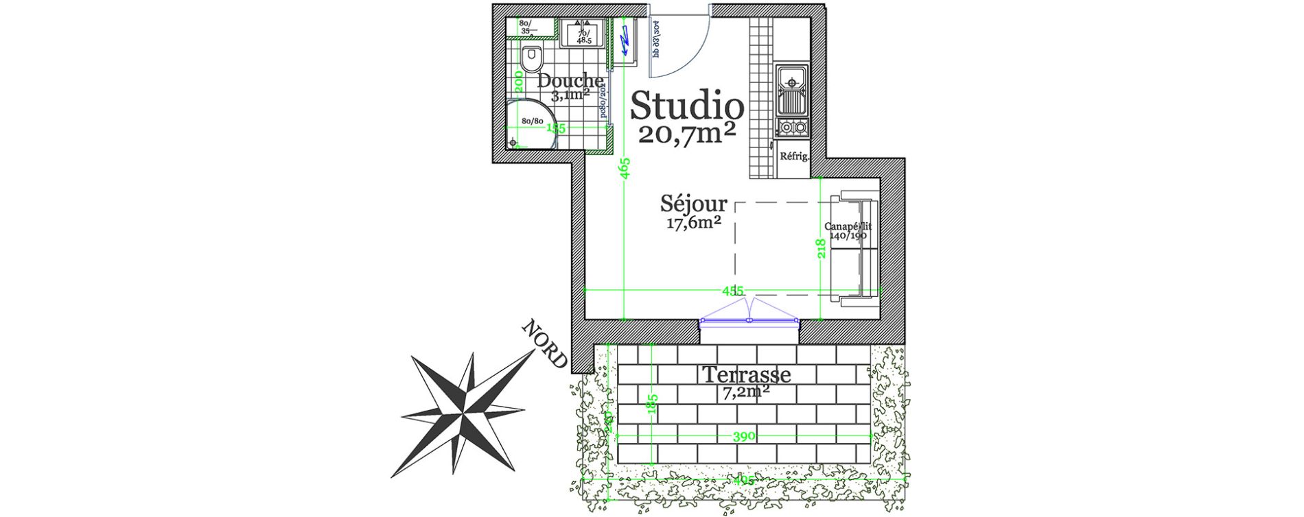 Studio de 20,70 m2 &agrave; Claye-Souilly Centre
