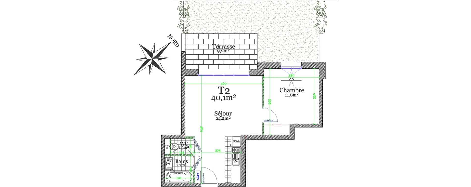 Appartement T2 de 40,10 m2 &agrave; Claye-Souilly Centre