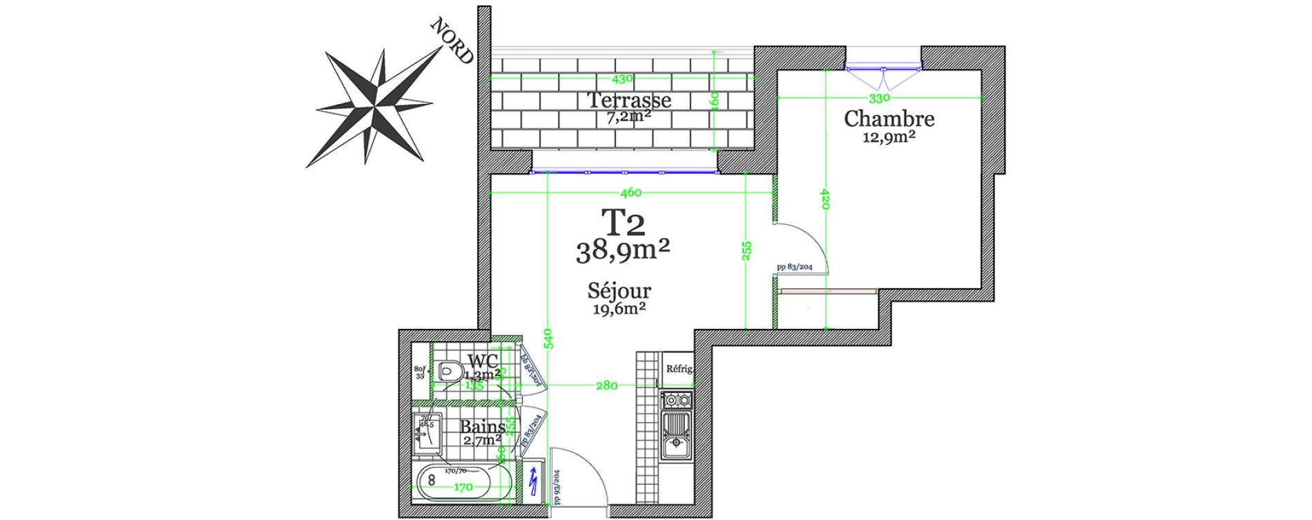 Appartement T2 de 36,90 m2 &agrave; Claye-Souilly Centre