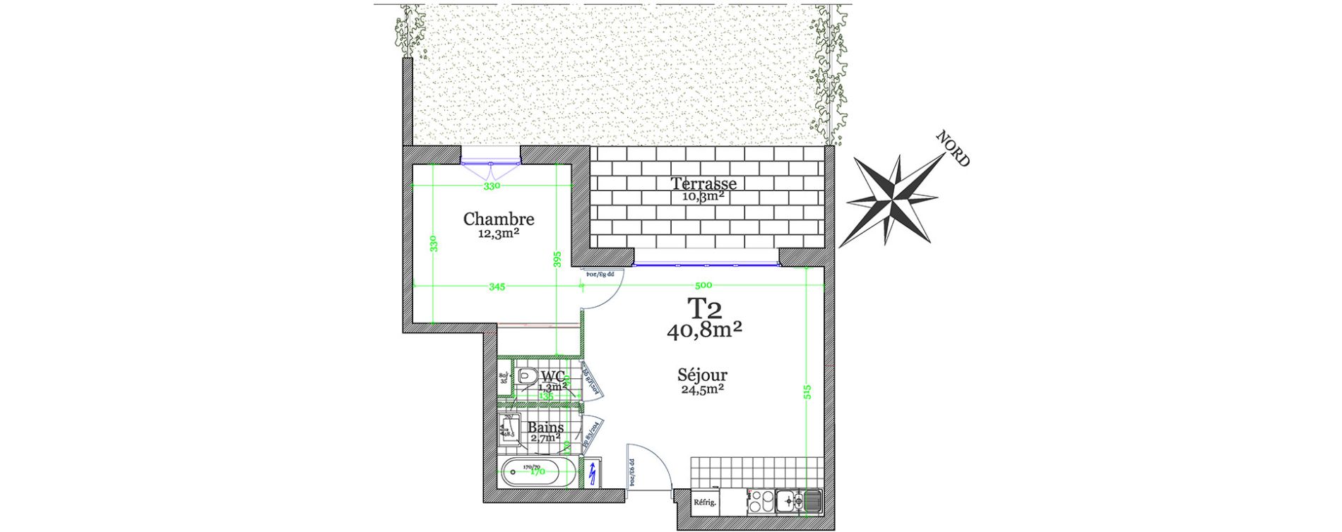 Appartement T2 de 40,80 m2 &agrave; Claye-Souilly Centre
