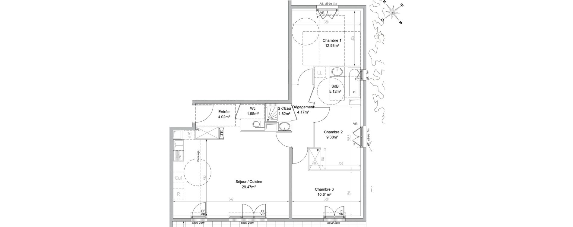 Appartement T4 de 79,60 m2 &agrave; Claye-Souilly Bois des granges