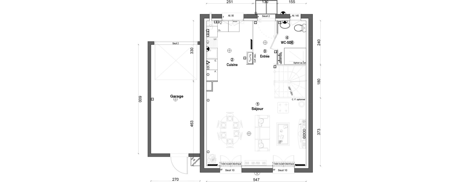 Maison T4 de 79,60 m2 &agrave; Coll&eacute;gien Centre