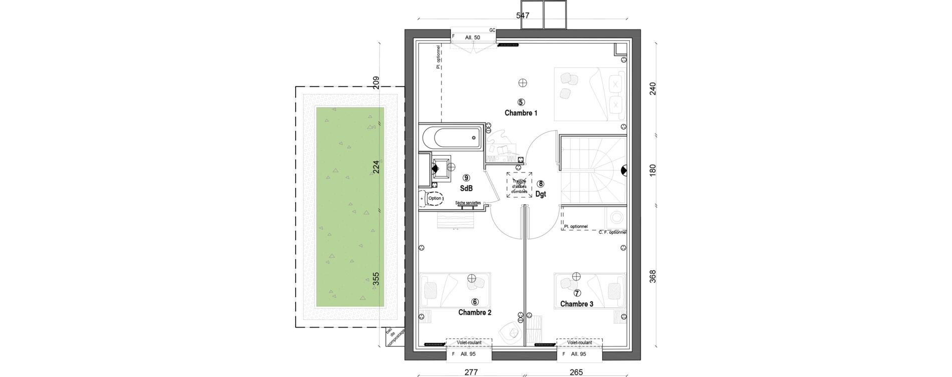 Maison T4 de 79,60 m2 &agrave; Coll&eacute;gien Centre