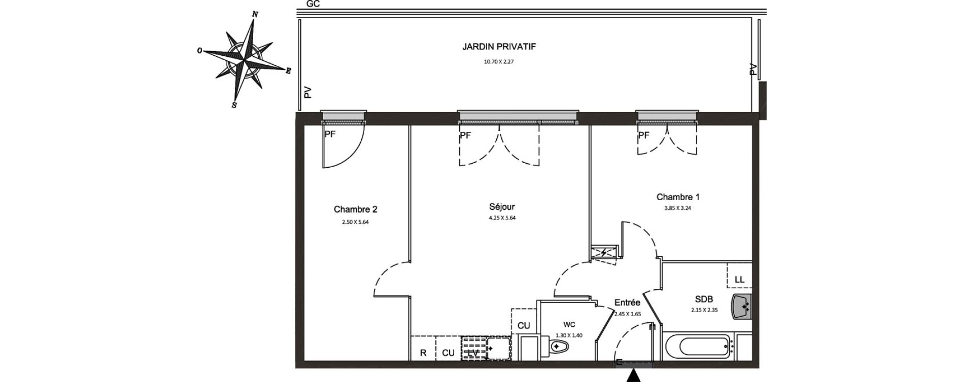 Appartement T3 de 58,49 m2 &agrave; Combs-La-Ville Centre