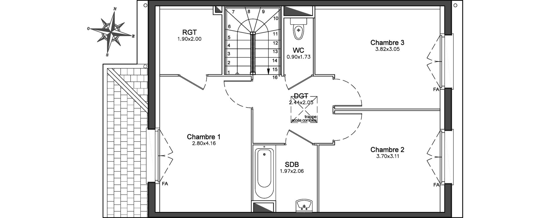 Maison T4 de 87,31 m2 &agrave; Combs-La-Ville Centre