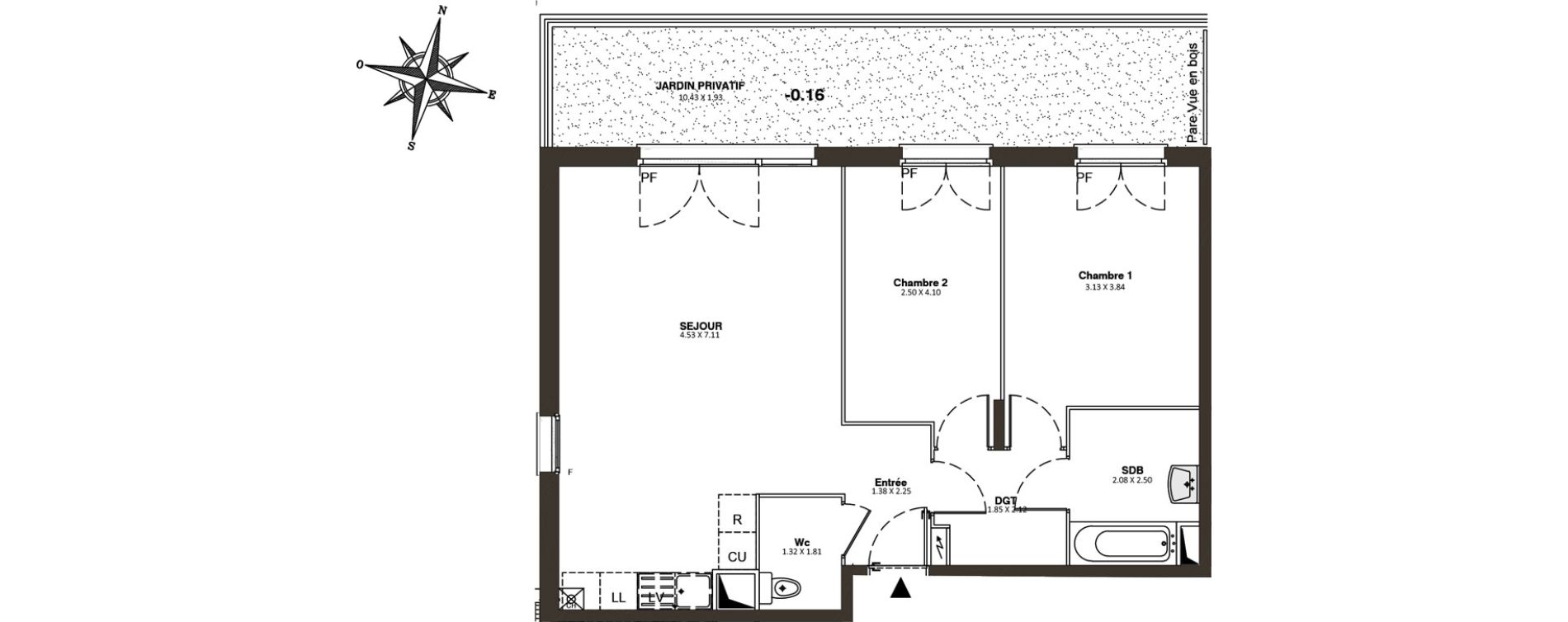 Appartement T3 de 66,67 m2 &agrave; Combs-La-Ville Centre
