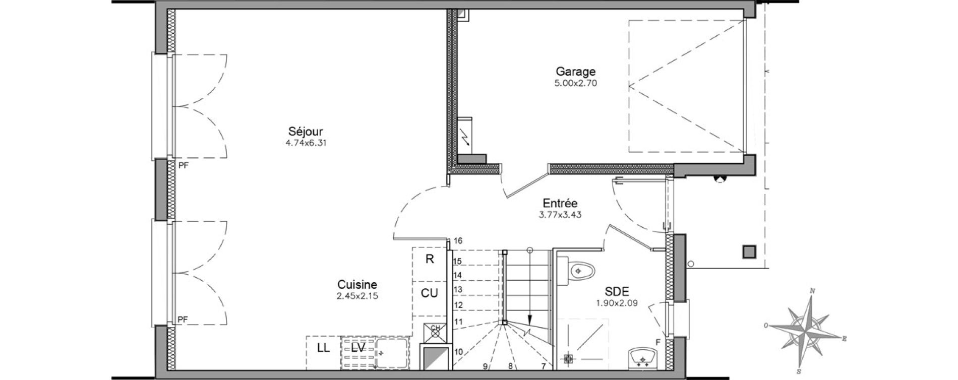 Appartement T4 de 87,85 m2 &agrave; Combs-La-Ville Centre