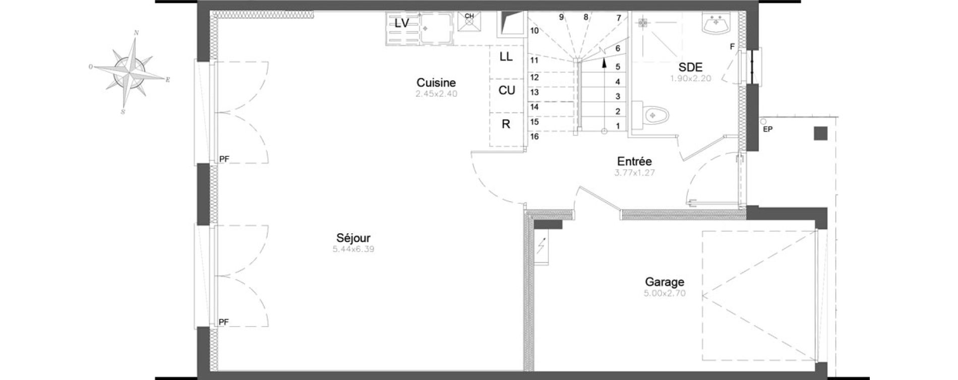 Appartement T4 de 97,53 m2 &agrave; Combs-La-Ville Centre