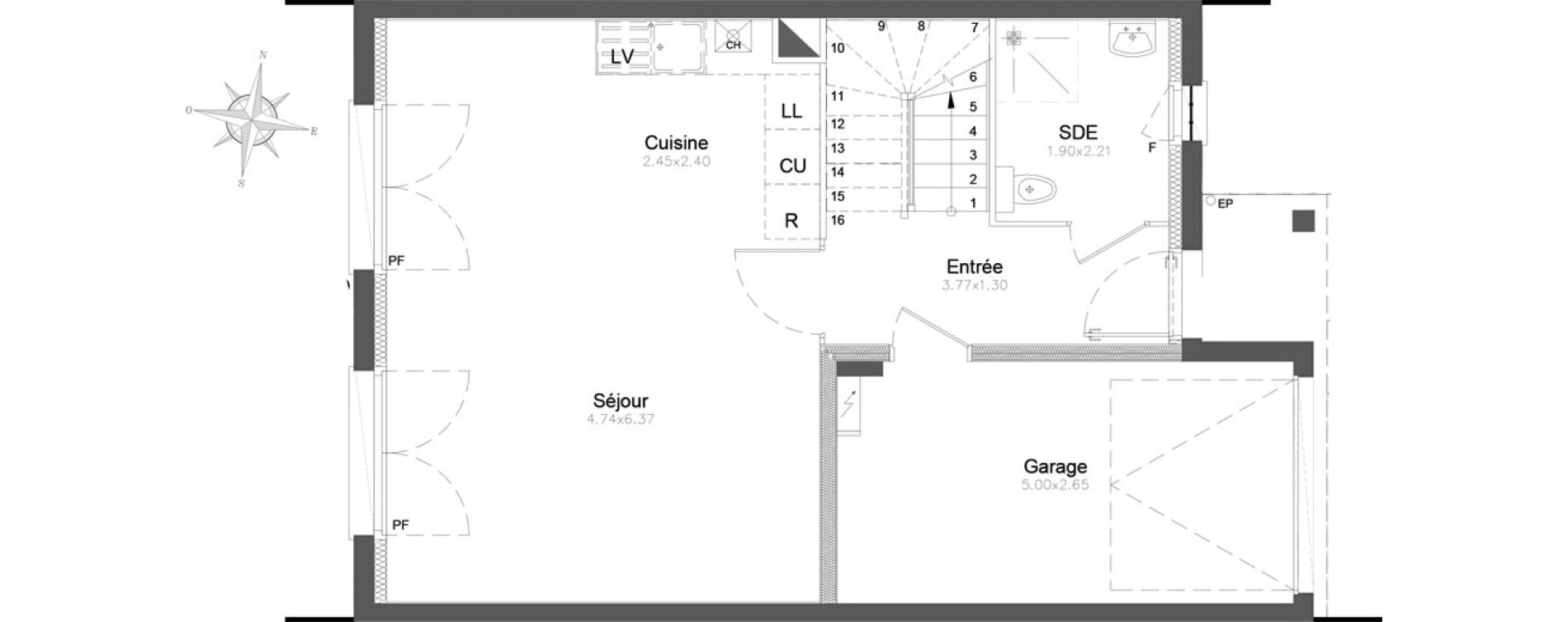 Appartement T4 de 88,62 m2 &agrave; Combs-La-Ville Centre