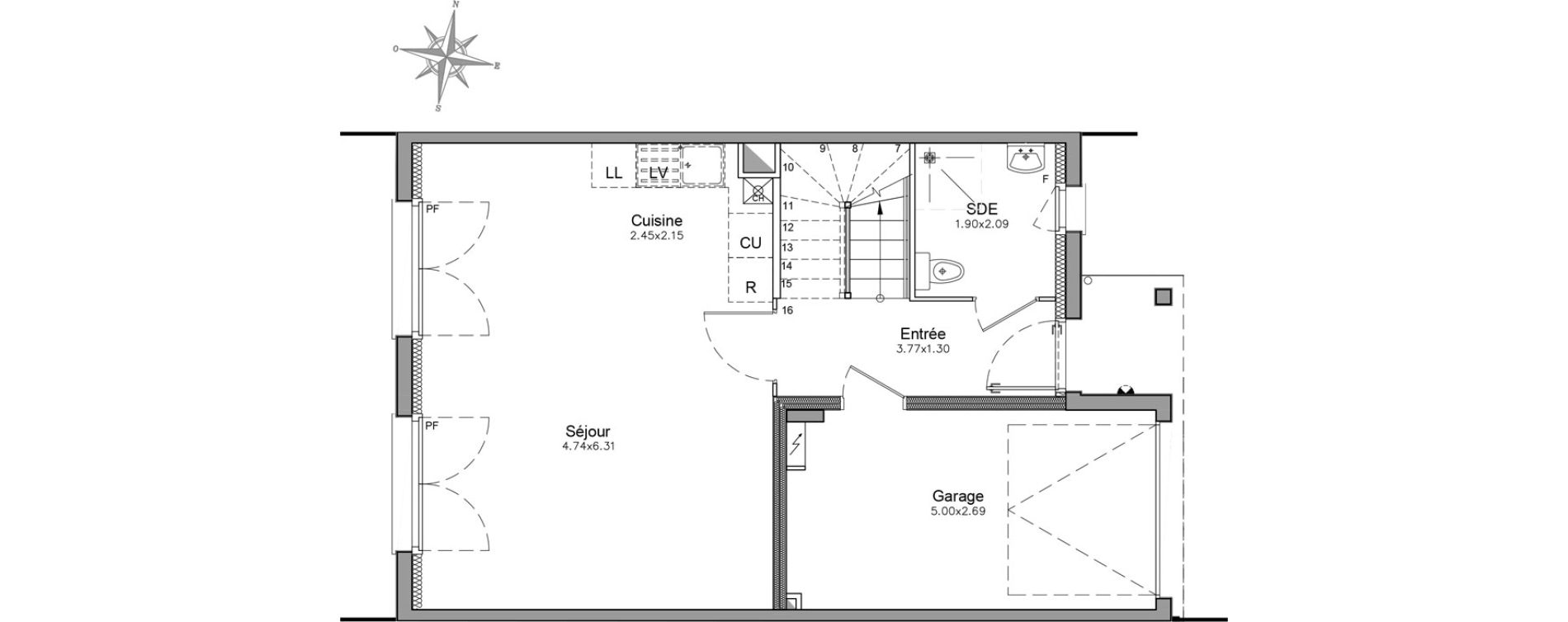 Appartement T4 de 87,27 m2 &agrave; Combs-La-Ville Centre