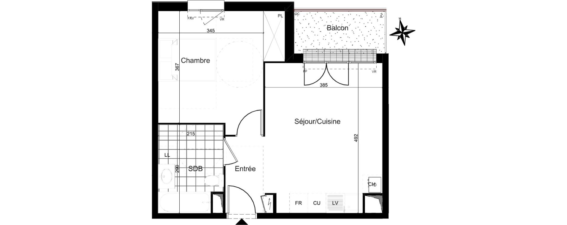 Appartement T2 de 41,78 m2 &agrave; Combs-La-Ville La grande ferme - la coupole