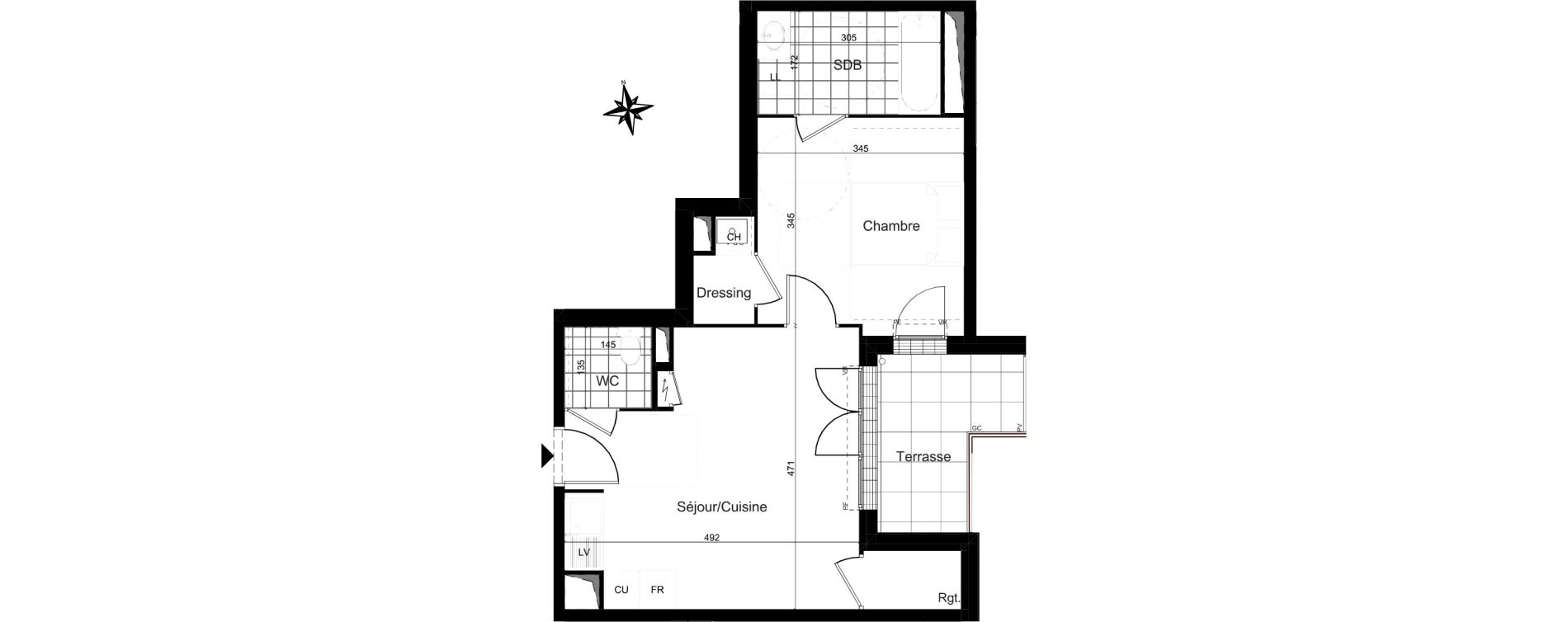 Appartement T2 de 42,82 m2 &agrave; Combs-La-Ville La grande ferme - la coupole