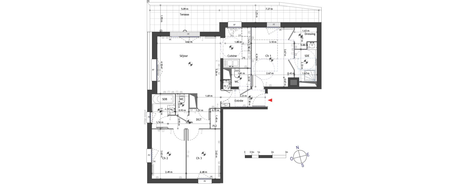 Appartement T4 de 80,30 m2 &agrave; Combs-La-Ville Les brandons