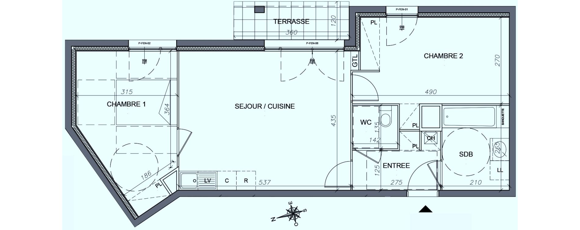 Appartement T3 de 61,20 m2 &agrave; Combs-La-Ville Centre