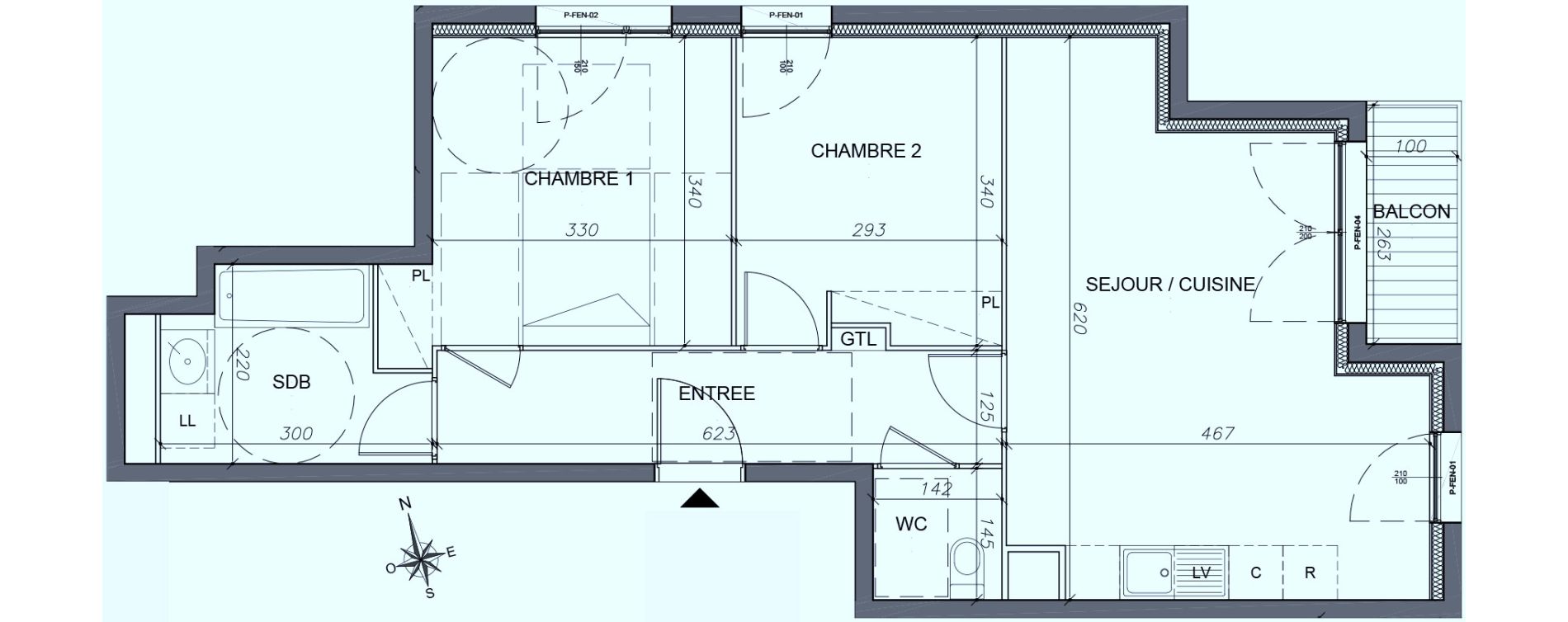 Appartement T3 de 59,70 m2 &agrave; Combs-La-Ville Centre