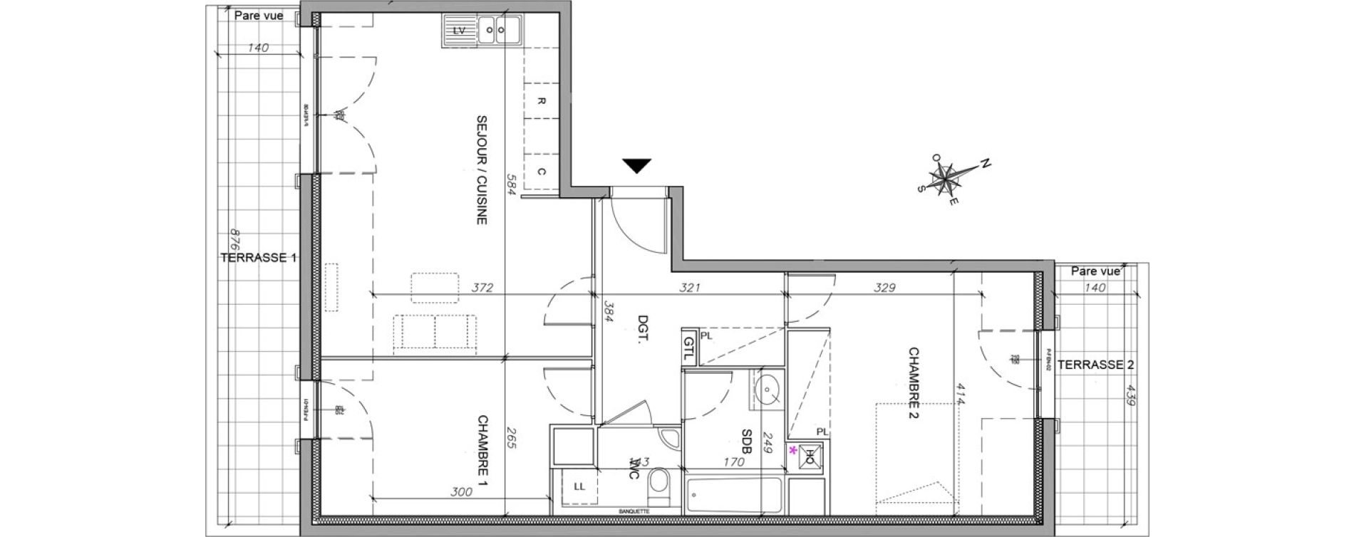 Appartement T3 de 61,00 m2 &agrave; Combs-La-Ville Centre