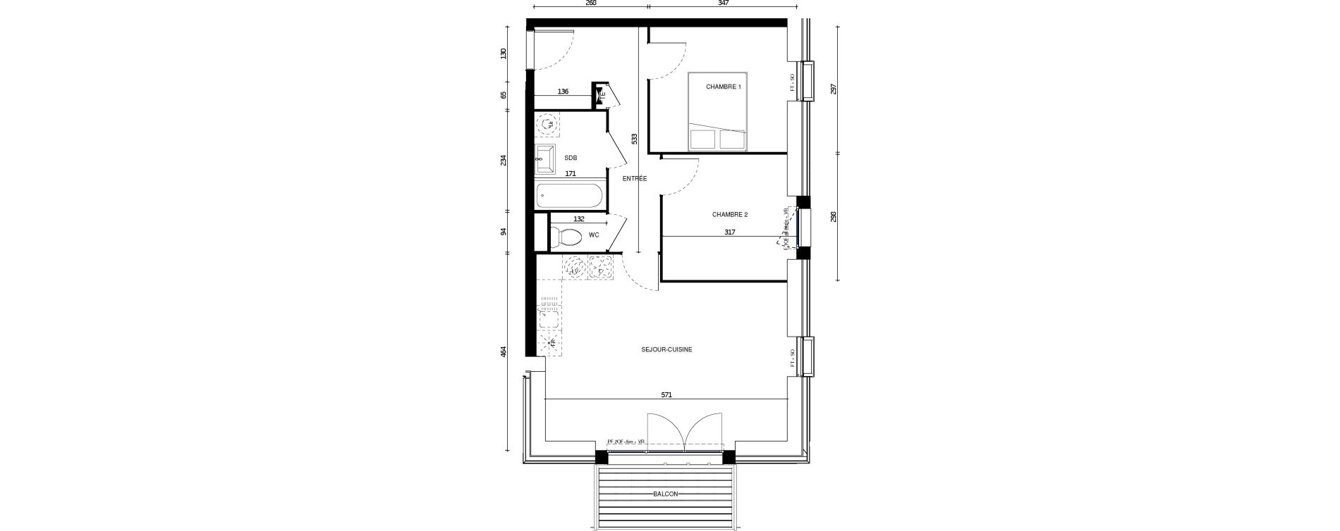 Appartement T3 de 57,70 m2 &agrave; Coulommiers Centre
